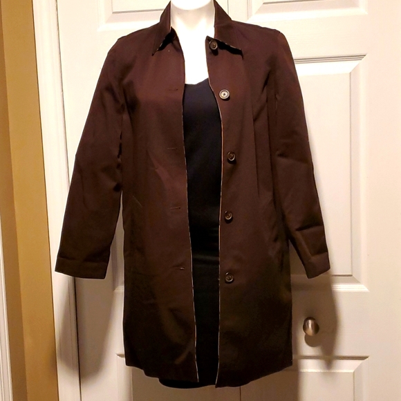 Jones New York Signature Petite Women's Reversible Long Coat - Size Petite Small - Picture 1 of 12